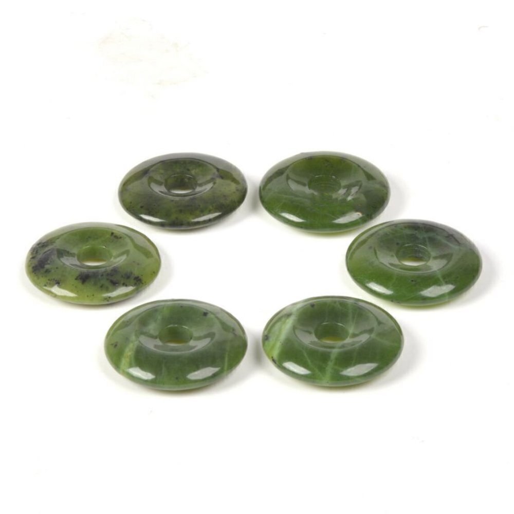 Green Canadian Jade Lucky Coin Pendant Necklace | Handmade - Picture 6 of 6